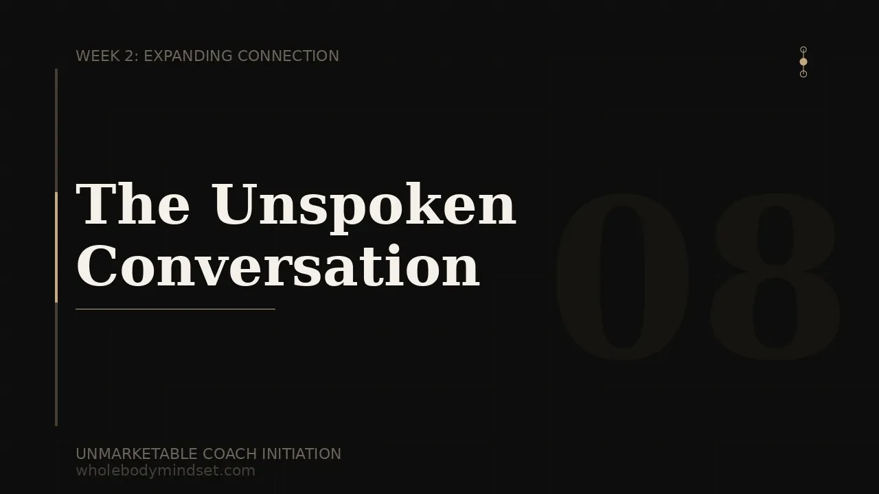 Day 8: The Unspoken Conversation lesson poster