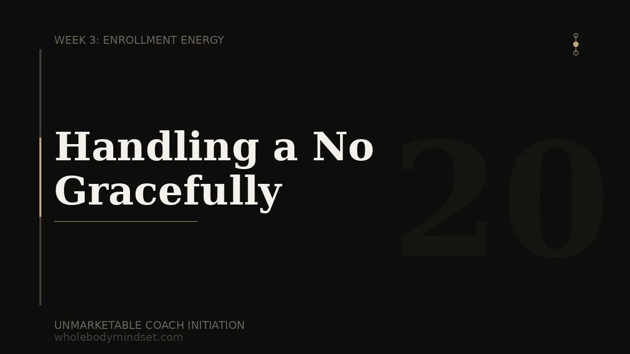 Day 20: Handling a No Gracefully lesson poster