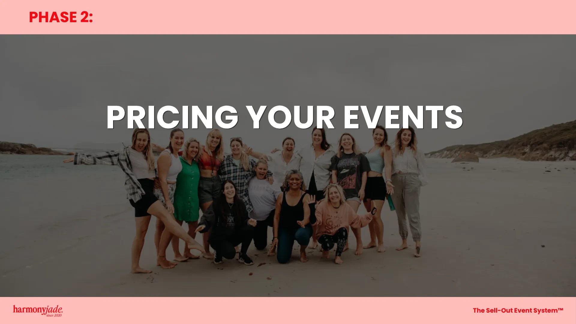 Phase 2: Pricing Your Events lesson poster