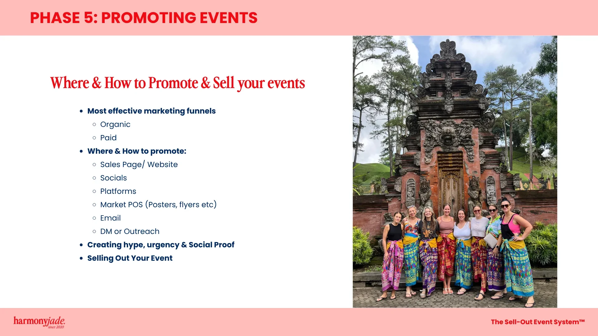 Phase 5.2: Promote and Sell Your Events lesson poster