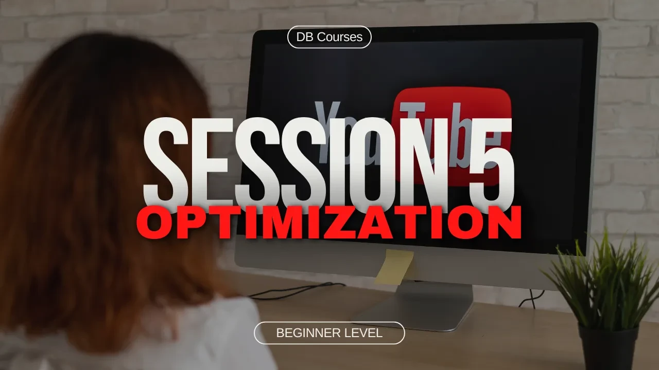 Session 5 - Optimization lesson poster