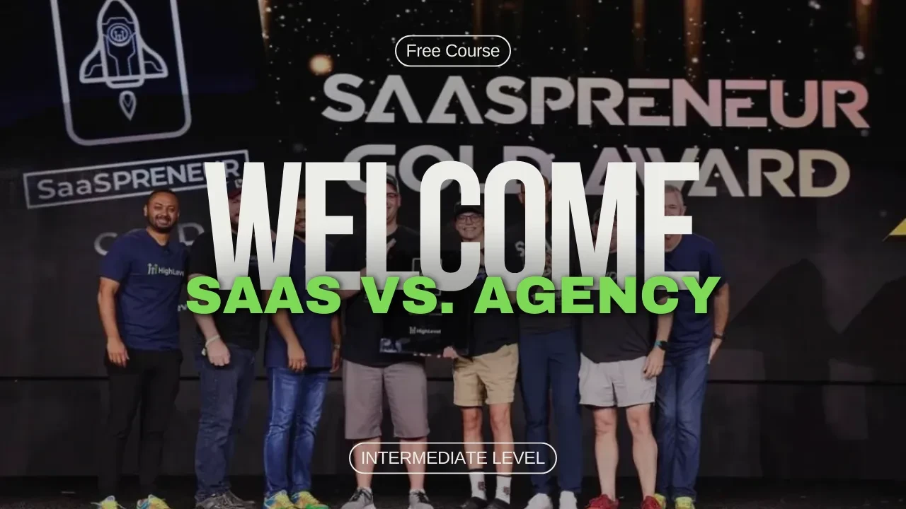 SaaS vs. Agency lesson poster