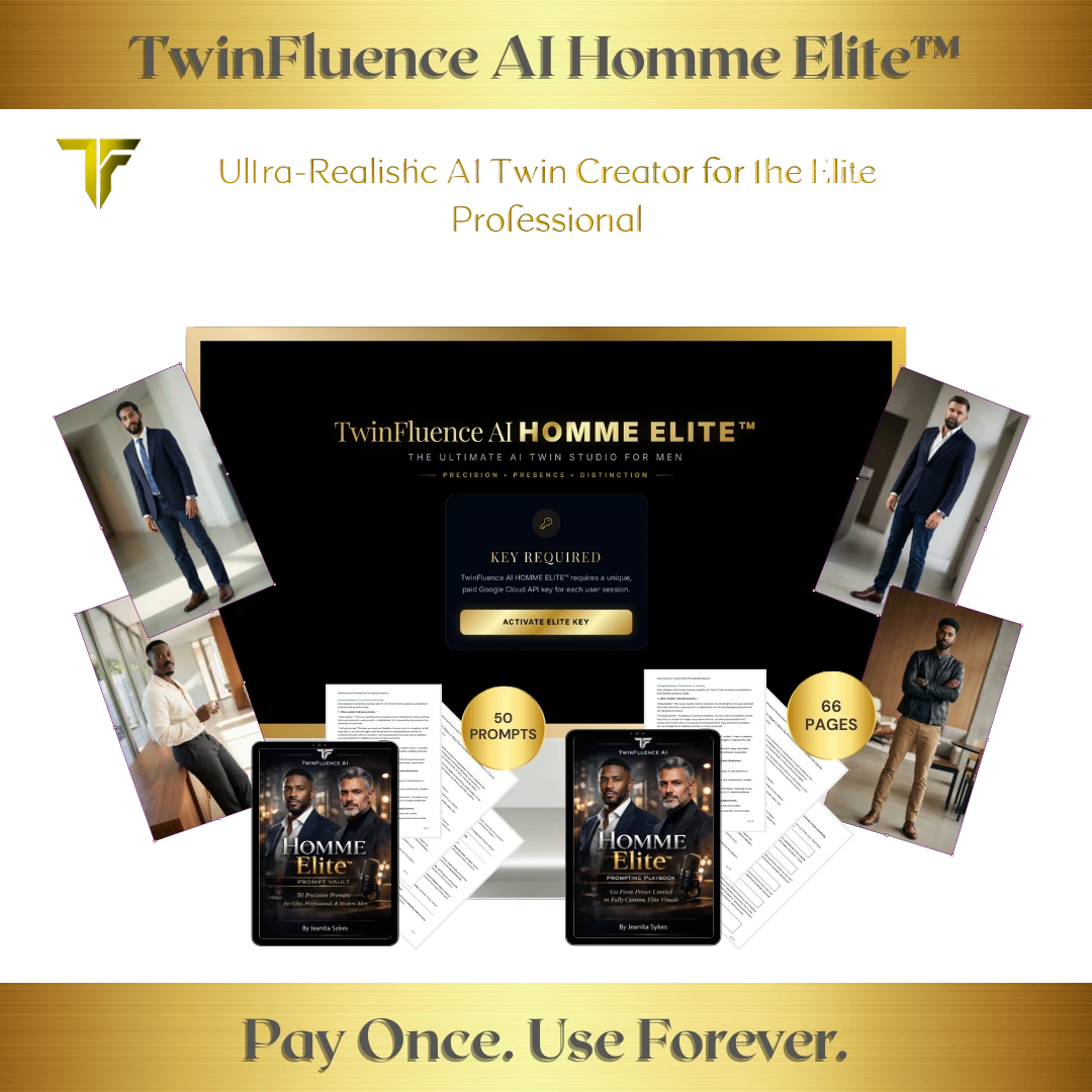 TwinFluence AI Homme Elite™ Studio lesson poster