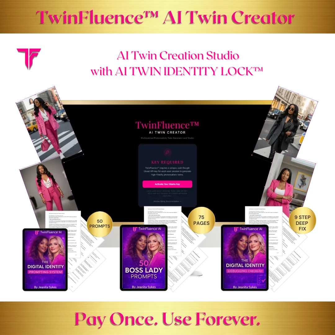TwinFluence AI Twin Creator™ Studio lesson poster