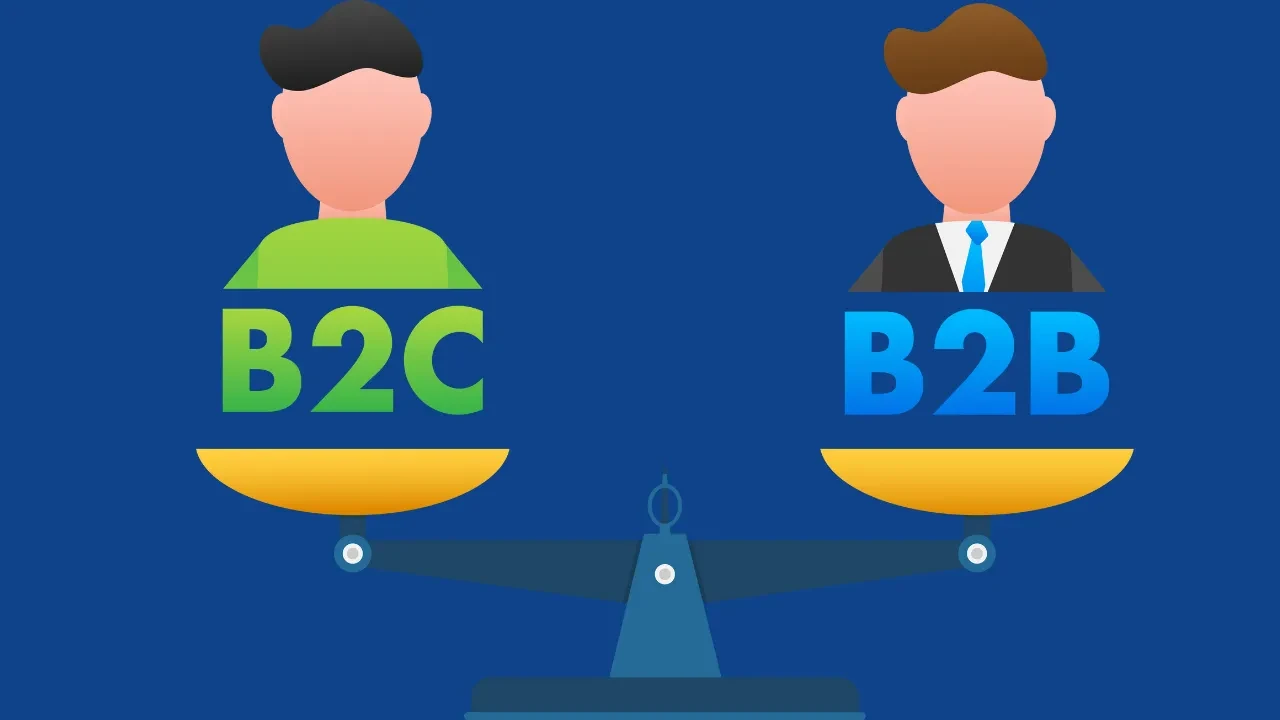 B2C and B2B lesson poster
