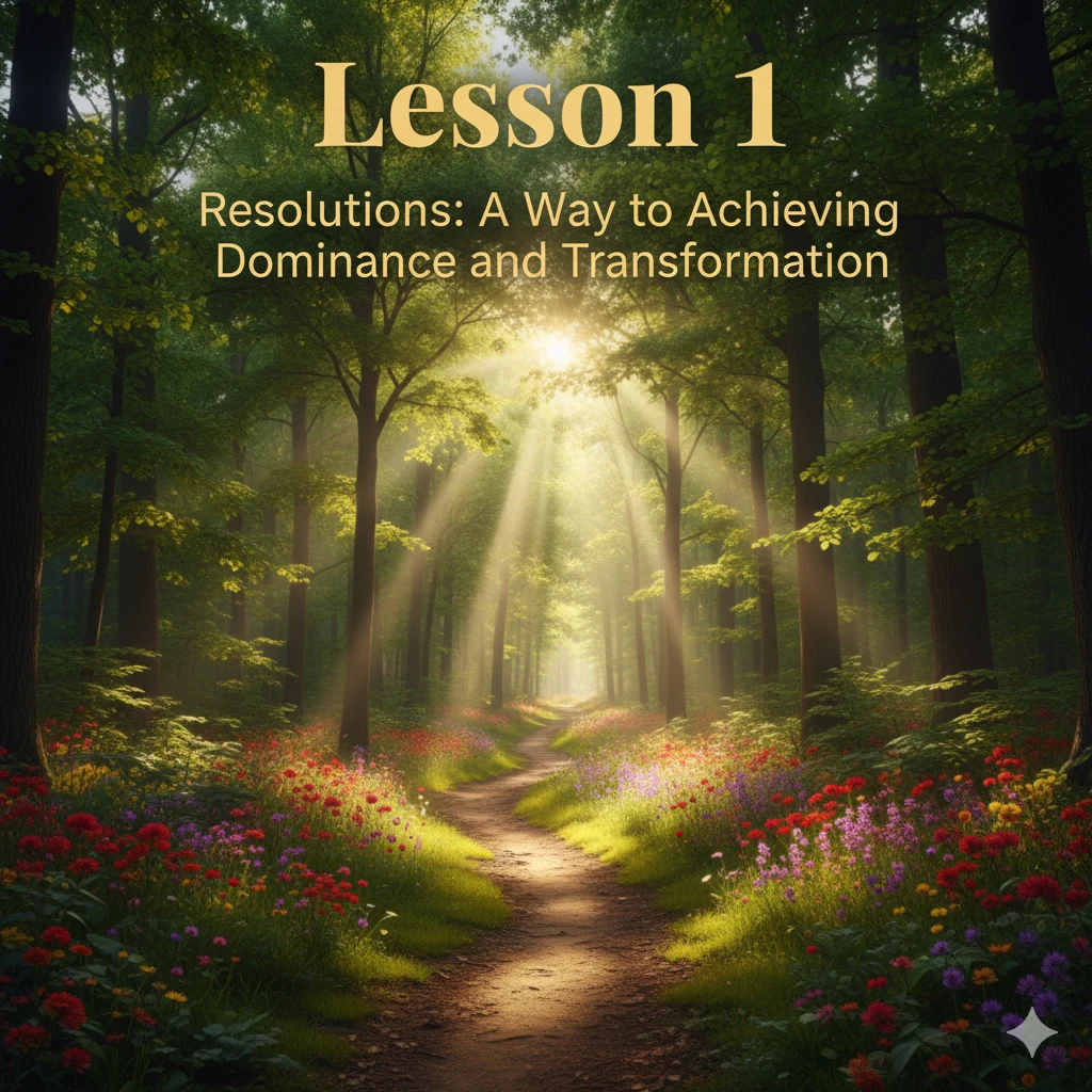 Lesson 1-Resolutions: A Way to Achieving Dominance and Transformation lesson poster