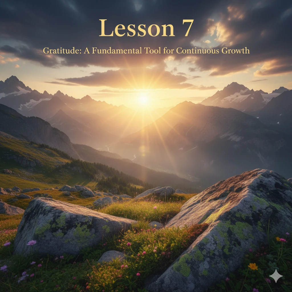 Lesson 7-Gratitude: A Fundamental Tool for Continuous Growth lesson poster