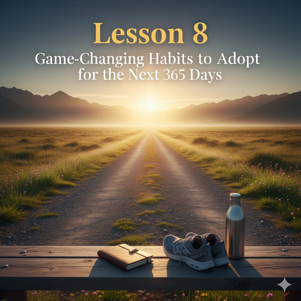 Lesson 8-Game-Changing Habits to Adopt for the Next 365 Days lesson poster