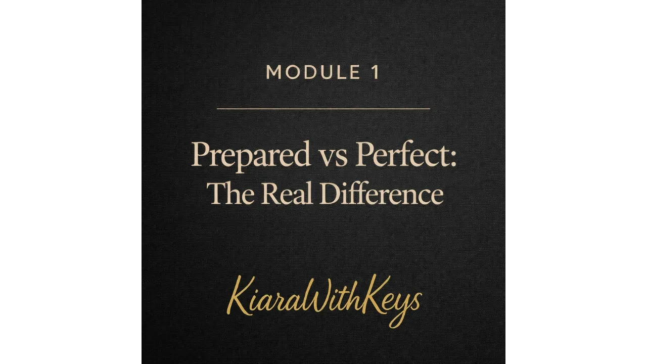Prepared vs Perfect: The Real Difference lesson poster