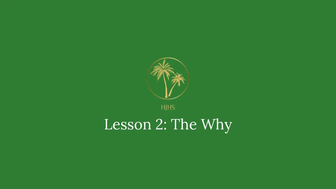 Lesson 2: The Why lesson poster