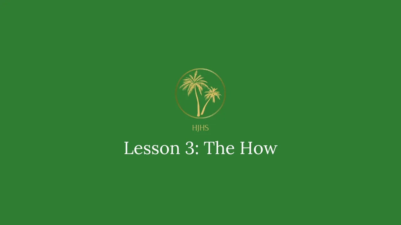 Lesson 3: The How lesson poster