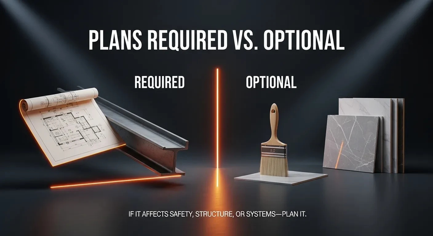 When Plans Are Required vs Optional lesson poster