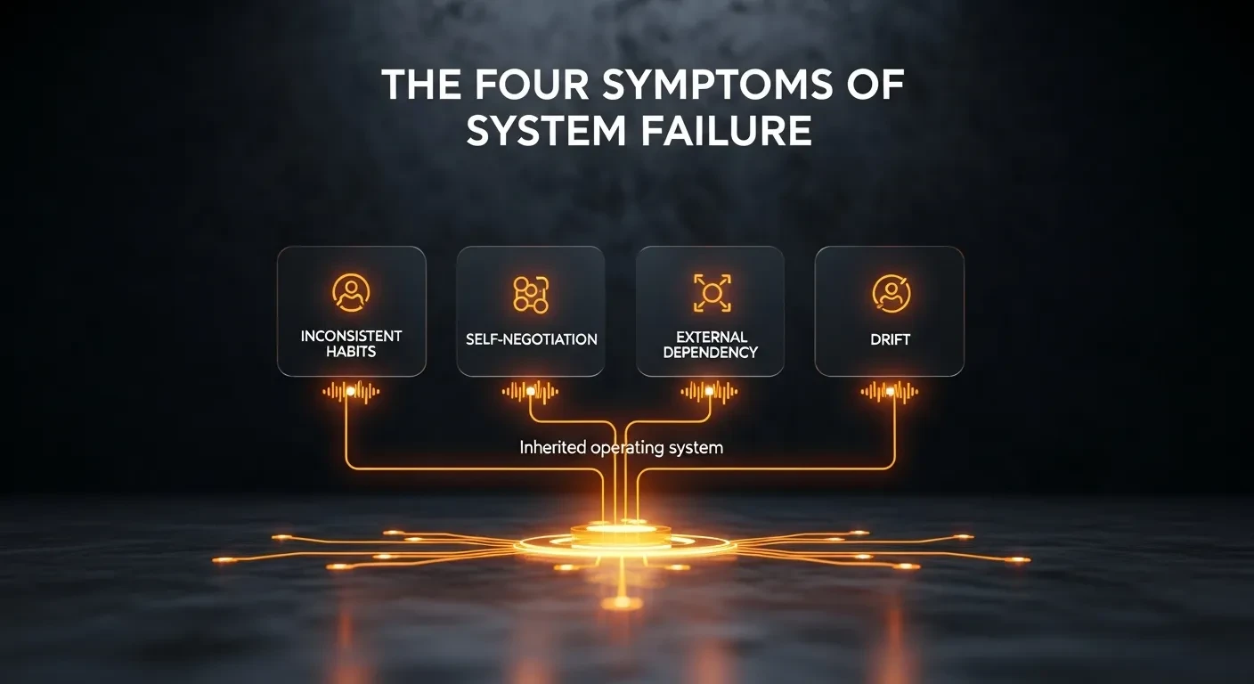 Diagnose Your Unchosen Identity: The Four Symptoms Of System Failure lesson poster
