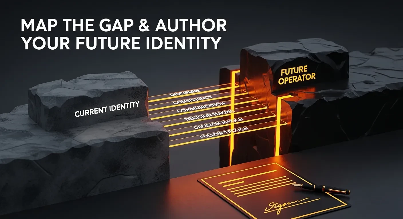 Map The Gap And Author Your Future Identity Declaration lesson poster