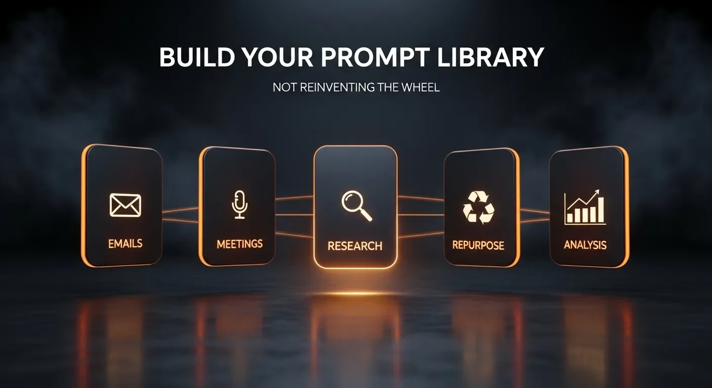 Build Your Prompt Library: Reusable Templates for Your Real Job lesson poster