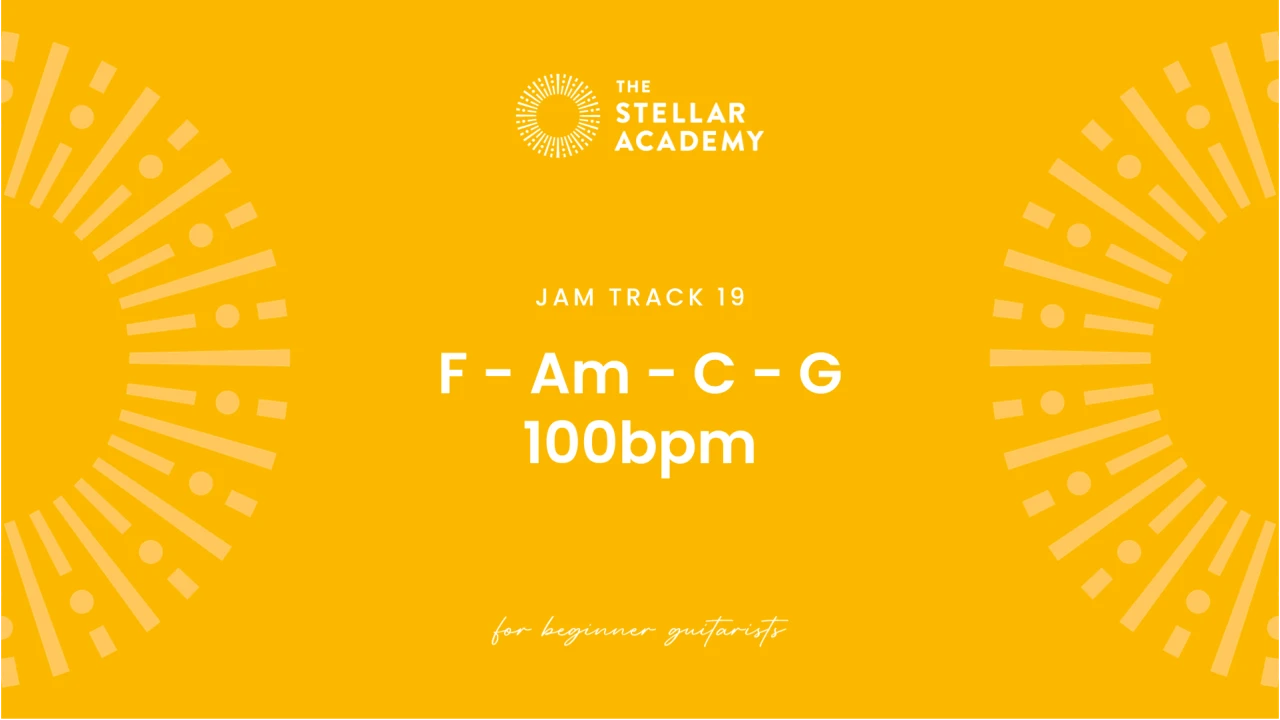 Jam Track 19 | F - Am - C - G | 100bpm lesson poster