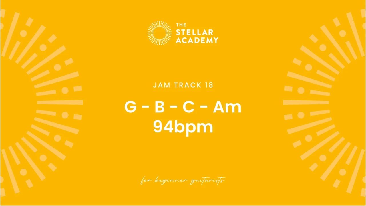 Jam Track 18 | G - B - C - Am | 94bpm lesson poster
