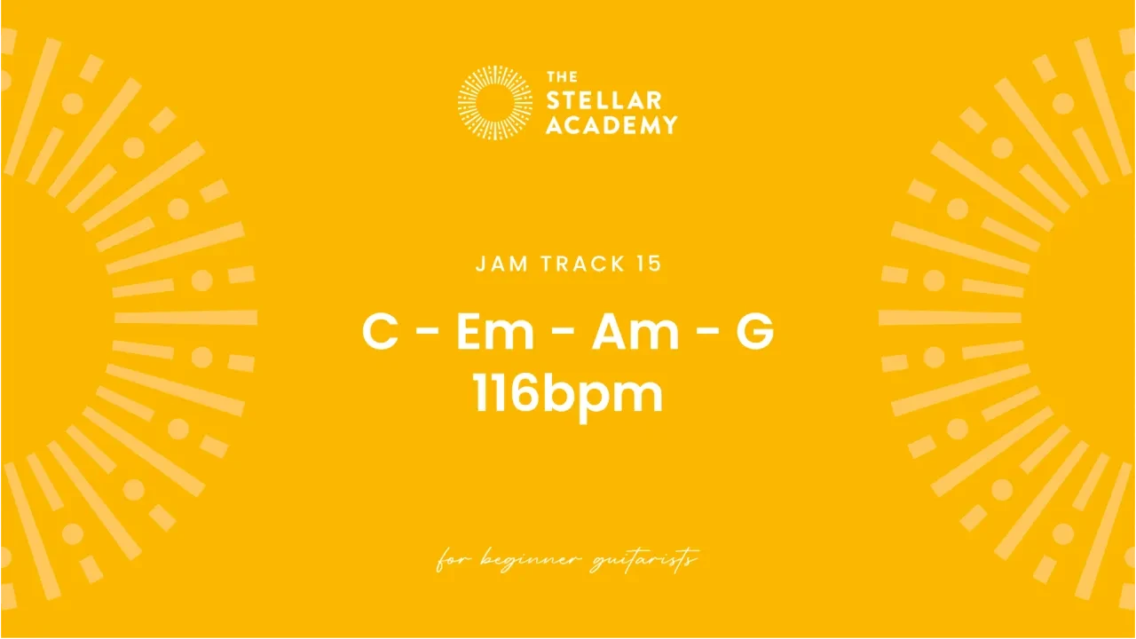 Jam Track 15 | C - Em - Am - G | 116bpm lesson poster