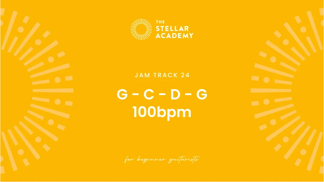 Jam Track 24 | G - C - D - G | 100bpm lesson poster