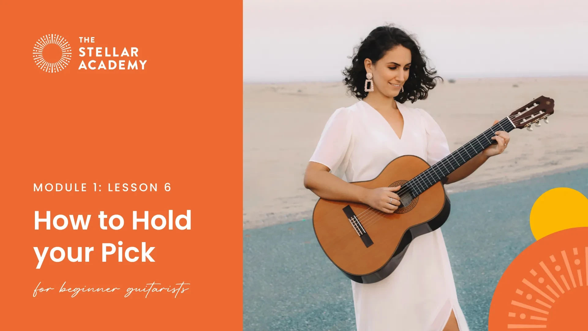 6. How to Hold Your Pick lesson poster