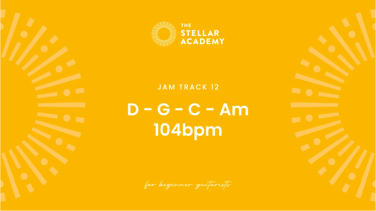 Jam Track 12 | D - G - C - Am | 104bpm lesson poster