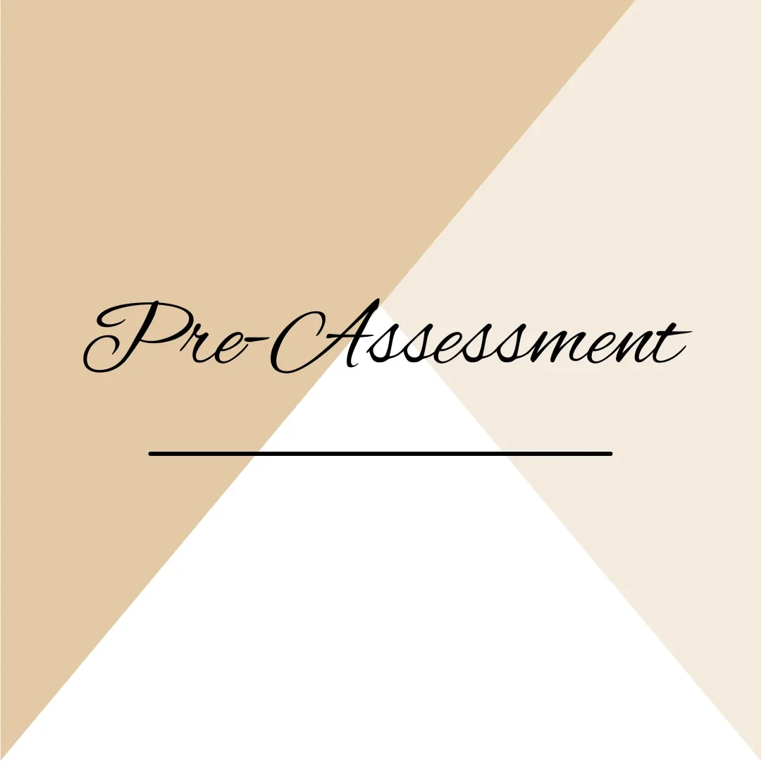 Pre-Assessment lesson poster
