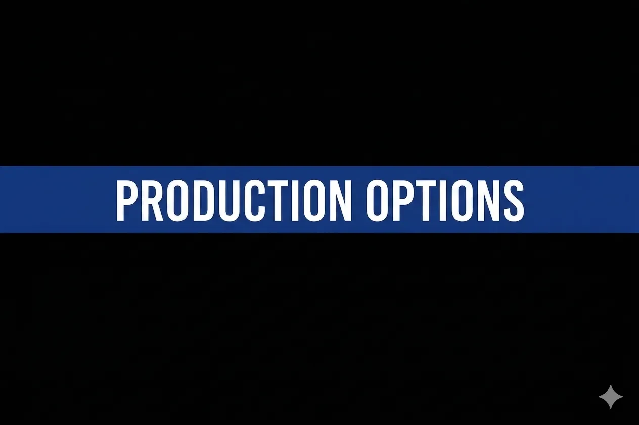 Lesson 5: Production Options lesson poster