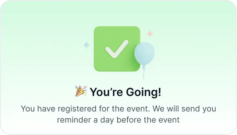 Event reminder notification