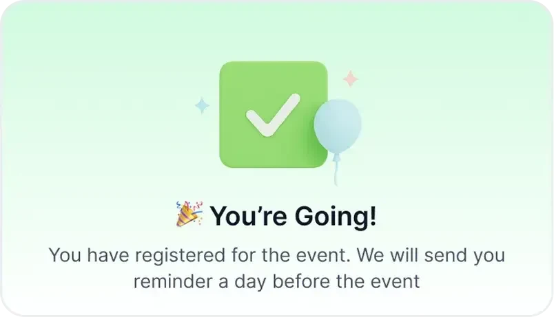 Event reminder notification