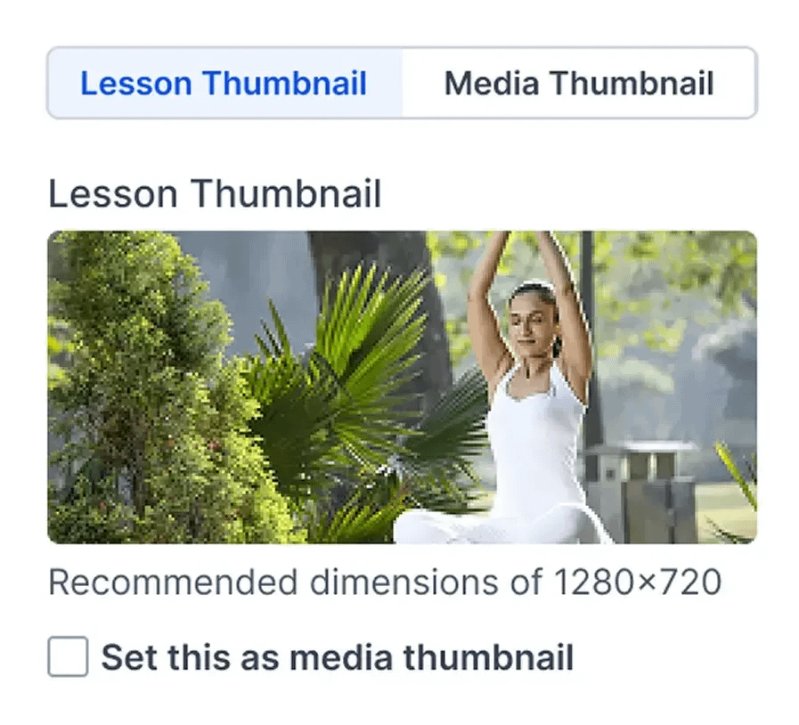 Course content library with various media types