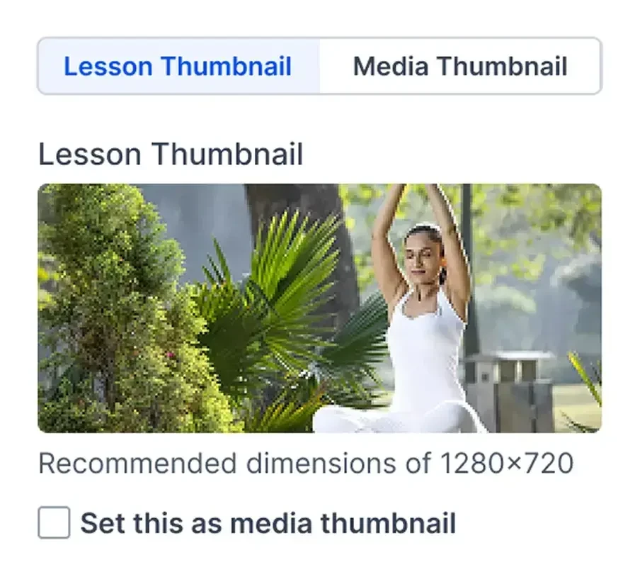 Course content library with various media types
