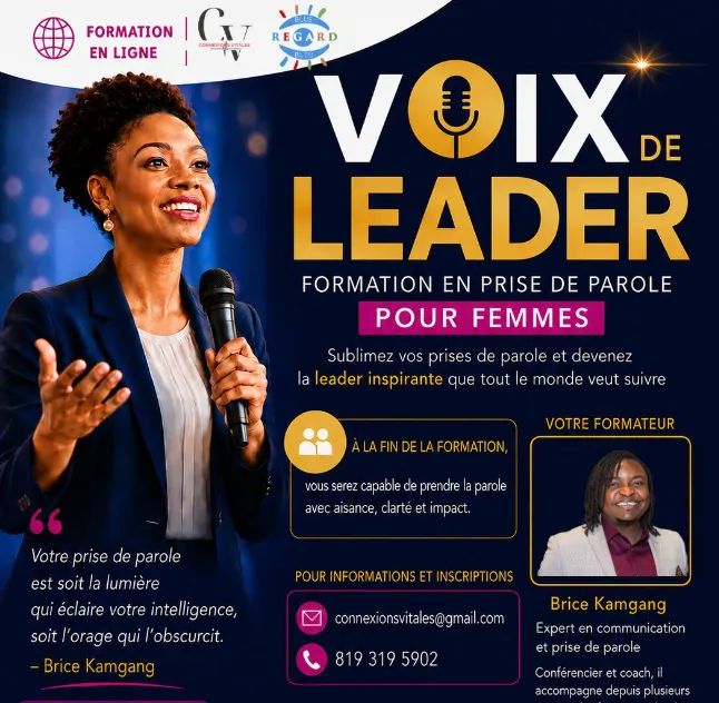 La Voix de Leader- Formation en art Oratoire pour les femmes